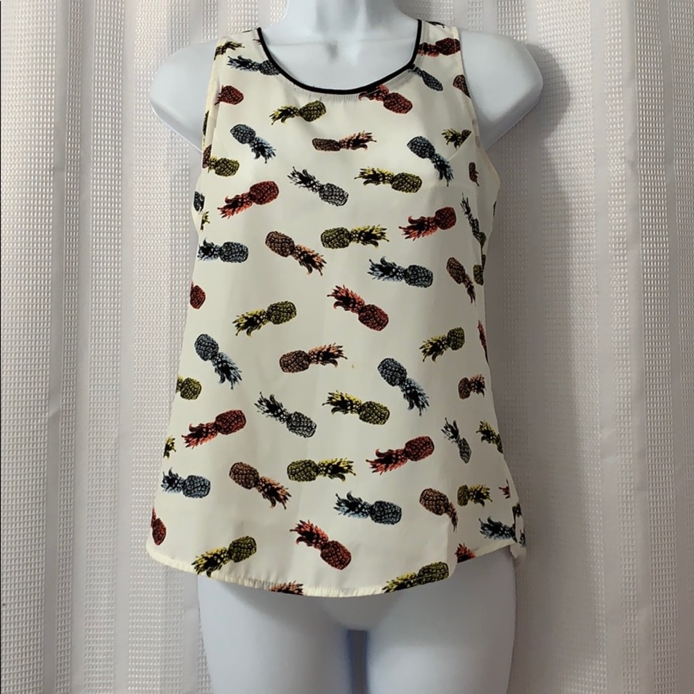 Red Saks Fifth Avenue pineapple blouse